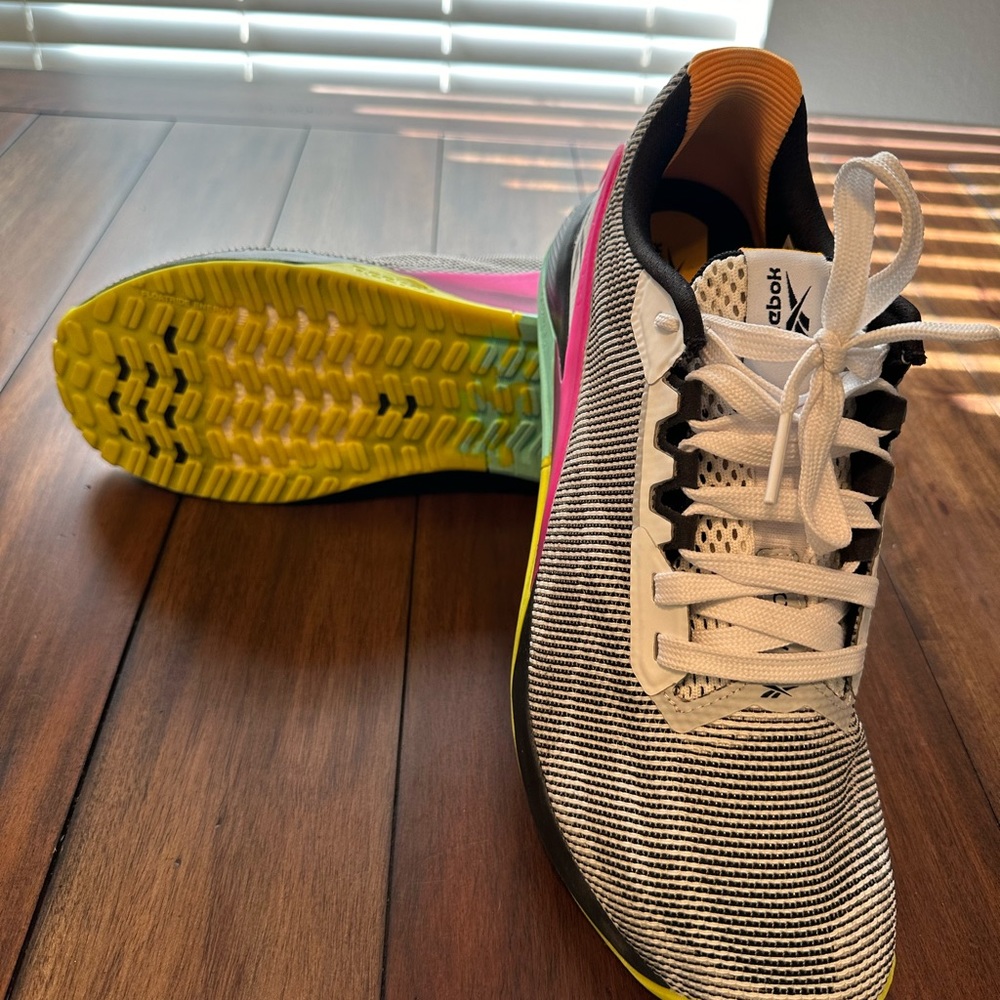 Reebok Nano X 1. White/ Gray/ Multi. Size 10. Just used once. Like new.